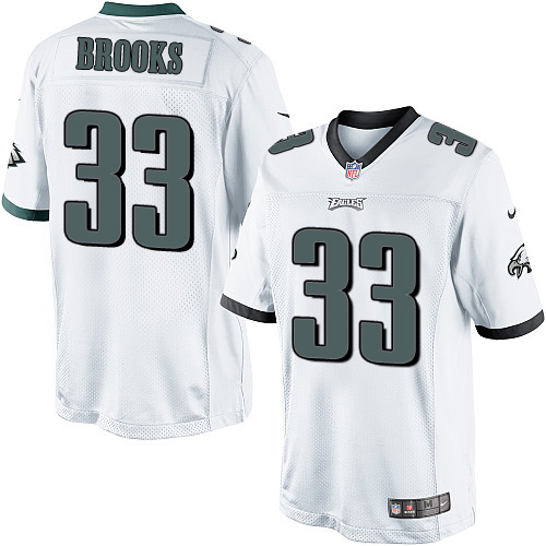 Men's Limited Ron Brooks Nike Jersey White Road - #33 NFL Philadelphia Eagles